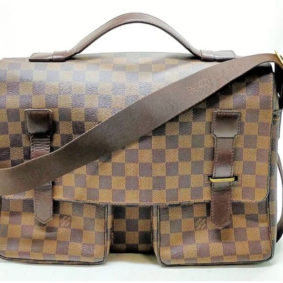 ⭐️EUC Louis Vuitton Broadway Ebene Brown Damier Messenger Bag - Picture 1 of 14